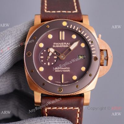 Best Replica Panerai Luminor Submersible PAM 968 Watch Rose Gold